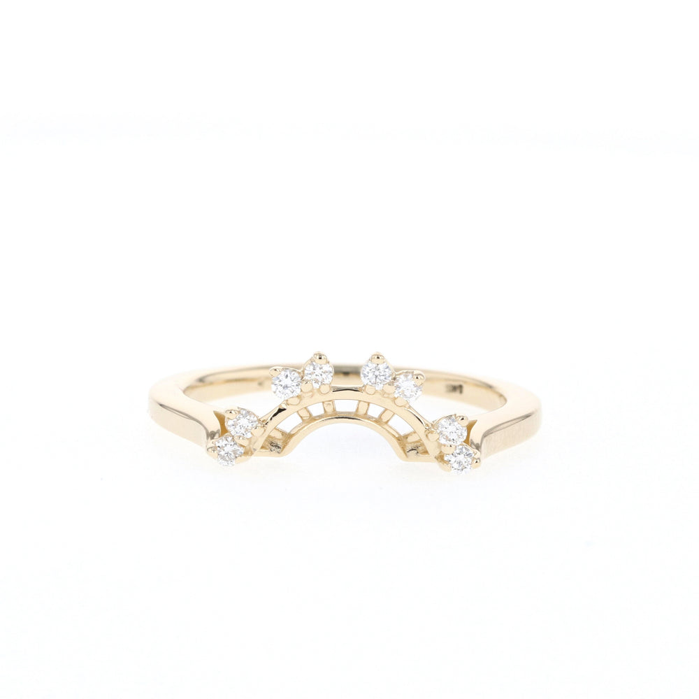 0.12ct Round Brilliant Cut Unique Moissanite Diamond Wedding Band