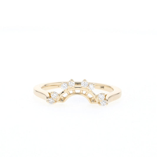 0.12ct Round Brilliant Cut Unique Moissanite Diamond Wedding Band