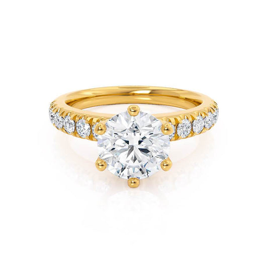 1.90 CT Round Shaped Moissanite Solitaire Style Engagement Ring