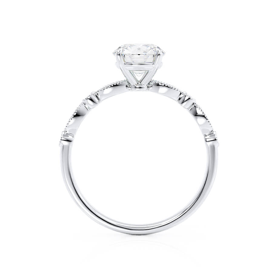 1.0 CT Round Shaped Solitaire Moissanite Engagement Ring