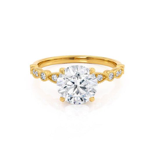 1.0 CT Round Shaped Moissanite Solitaire Style Engagement Ring