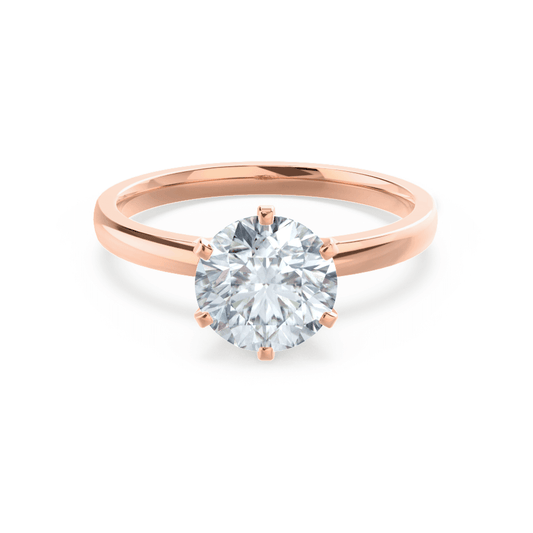 1.50 CT Round Shaped Moissanite Solitaire Style Engagement Ring