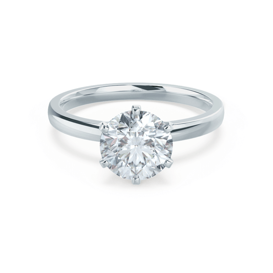 1.50 CT Round Shaped Moissanite Solitaire Engagement Ring