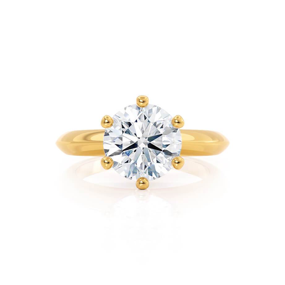 1.0 CT Round Shaped Moissanite Solitaire Style Engagement Ring