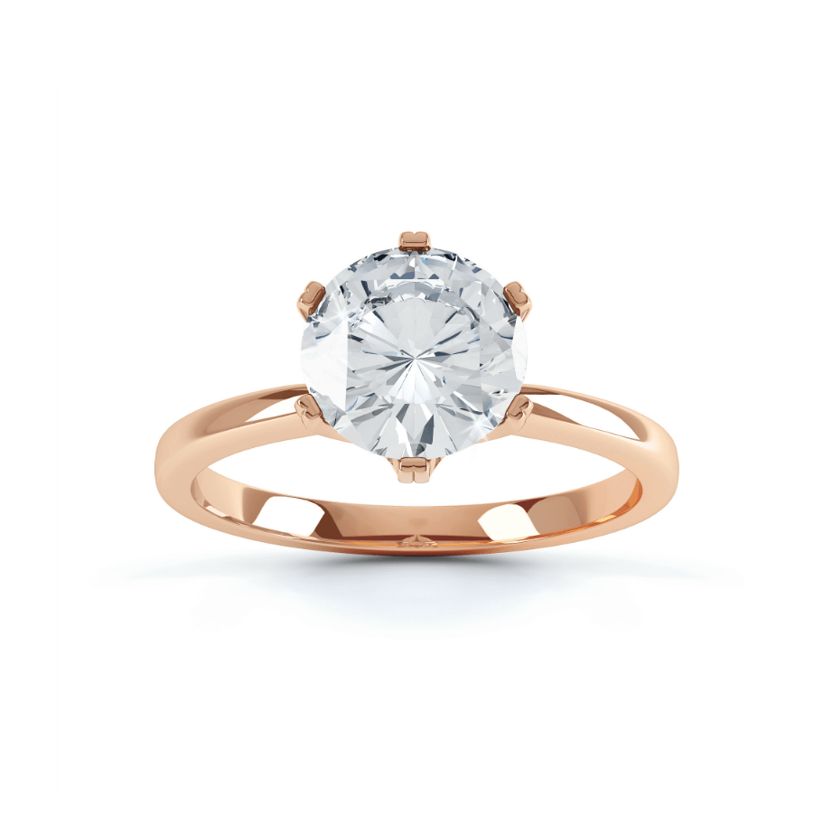 1.50 CT Round Shaped Moissanite Solitaire Engagement Ring