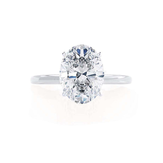 2.10 CT Oval Shaped Moissanite Solitaire Engagement Ring
