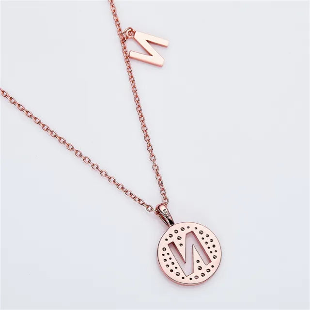 \ N \" Letter Moissanite Diamond Necklace for Women"
