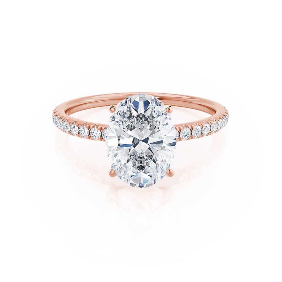 0.90 CT Oval Shaped Moissanite Solitaire Style Engagement Ring