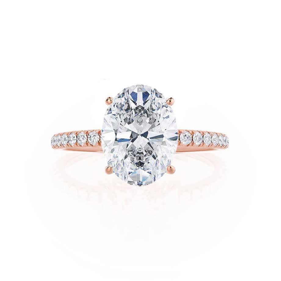 0.90 CT Oval Shaped Moissanite Solitaire Style Engagement Ring