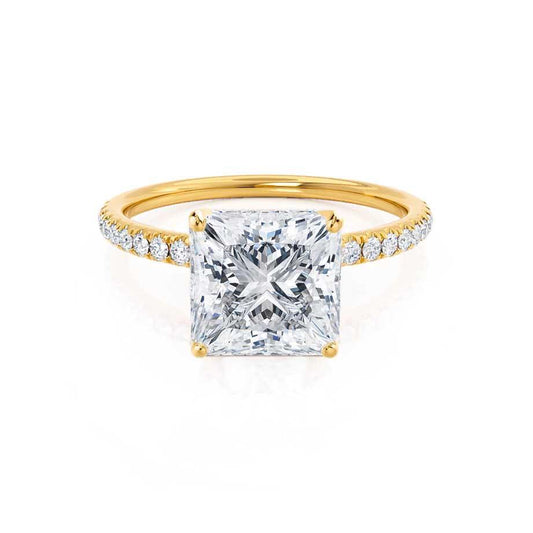 1.50 CT Princess Shaped Moissanite Solitaire Style Engagement Ring