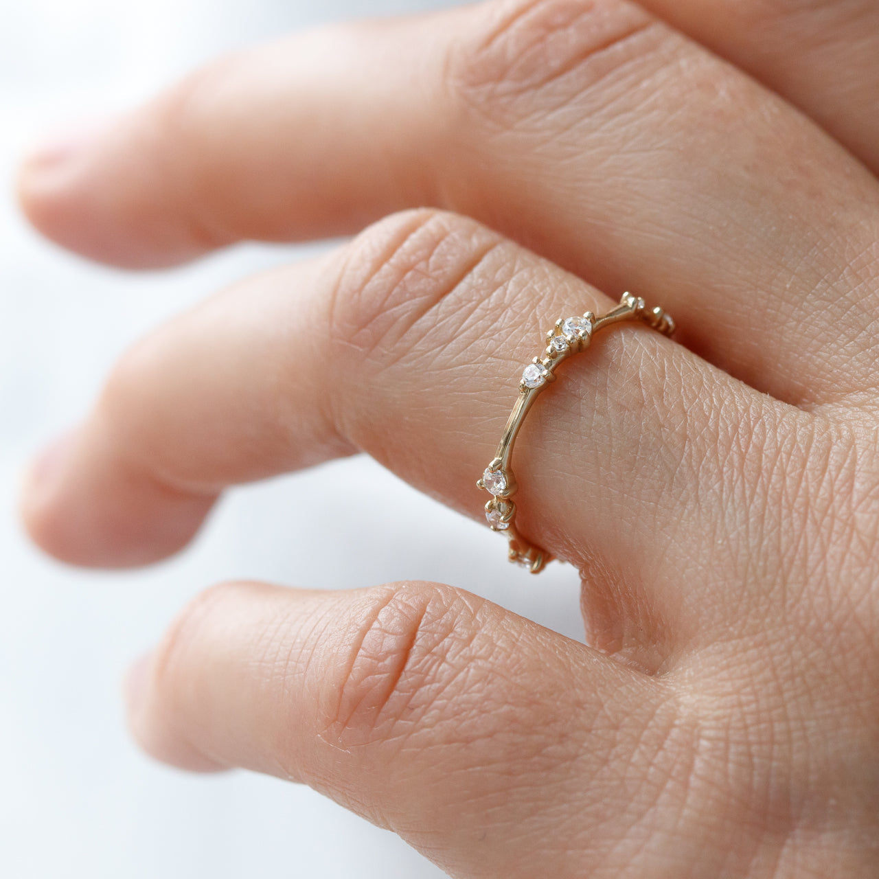 Round Brilliant Cut Full Eternity Wedding Band