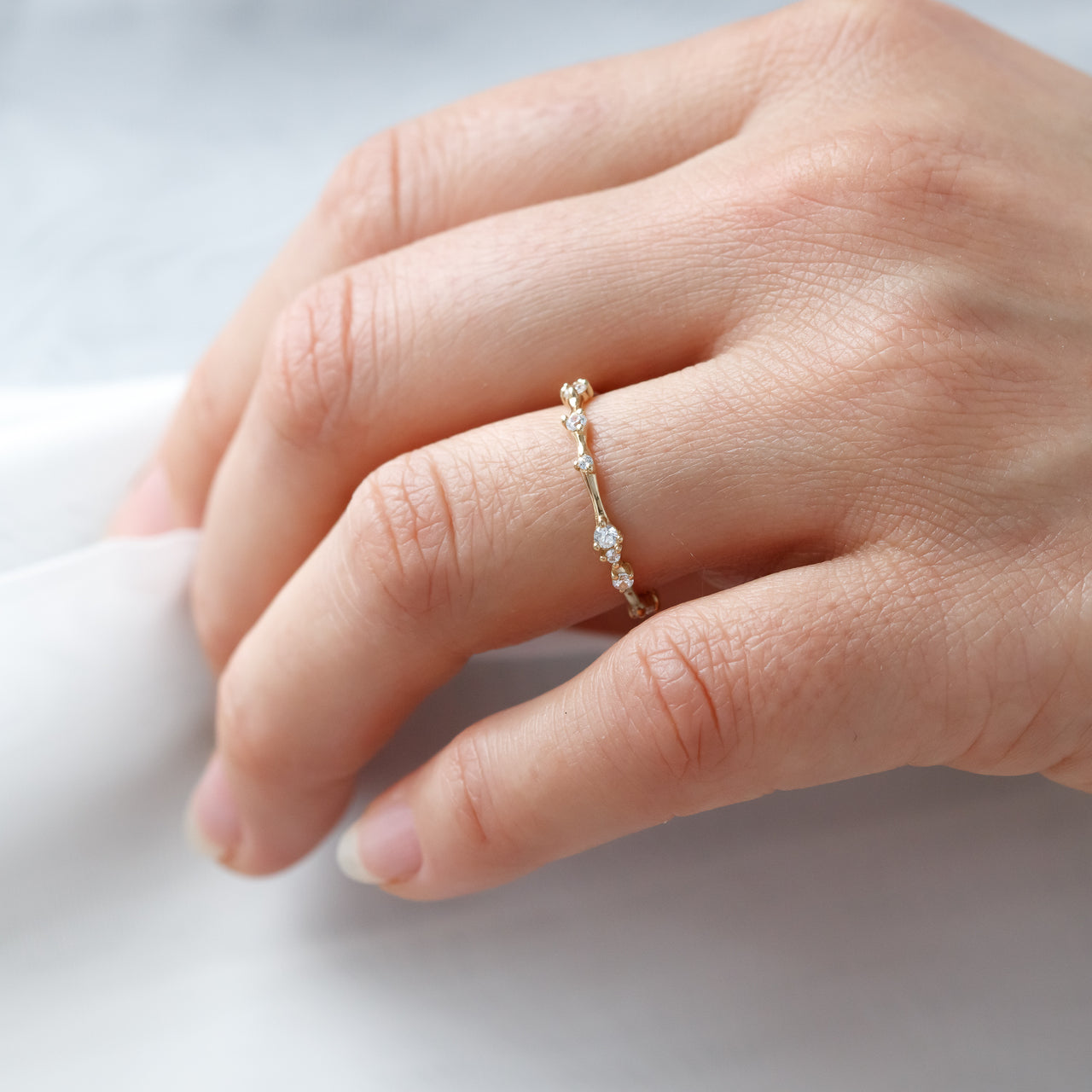 Round Brilliant Cut Full Eternity Wedding Band