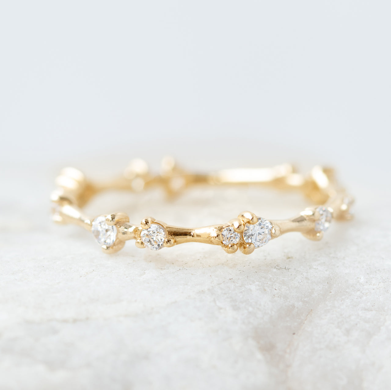 Round Brilliant Cut Full Eternity Wedding Band