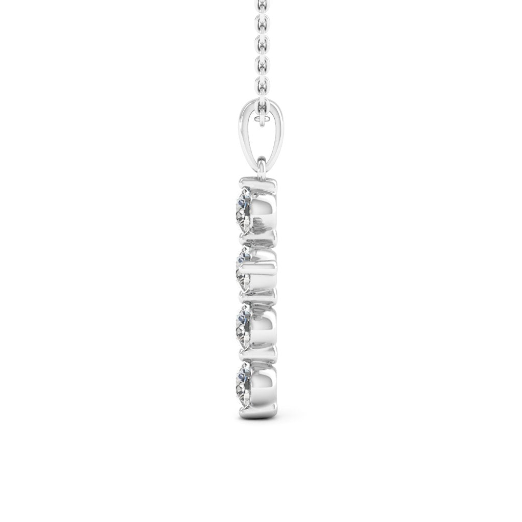 Round Shape Diamond Evangeline Moissanite Necklace For Women
