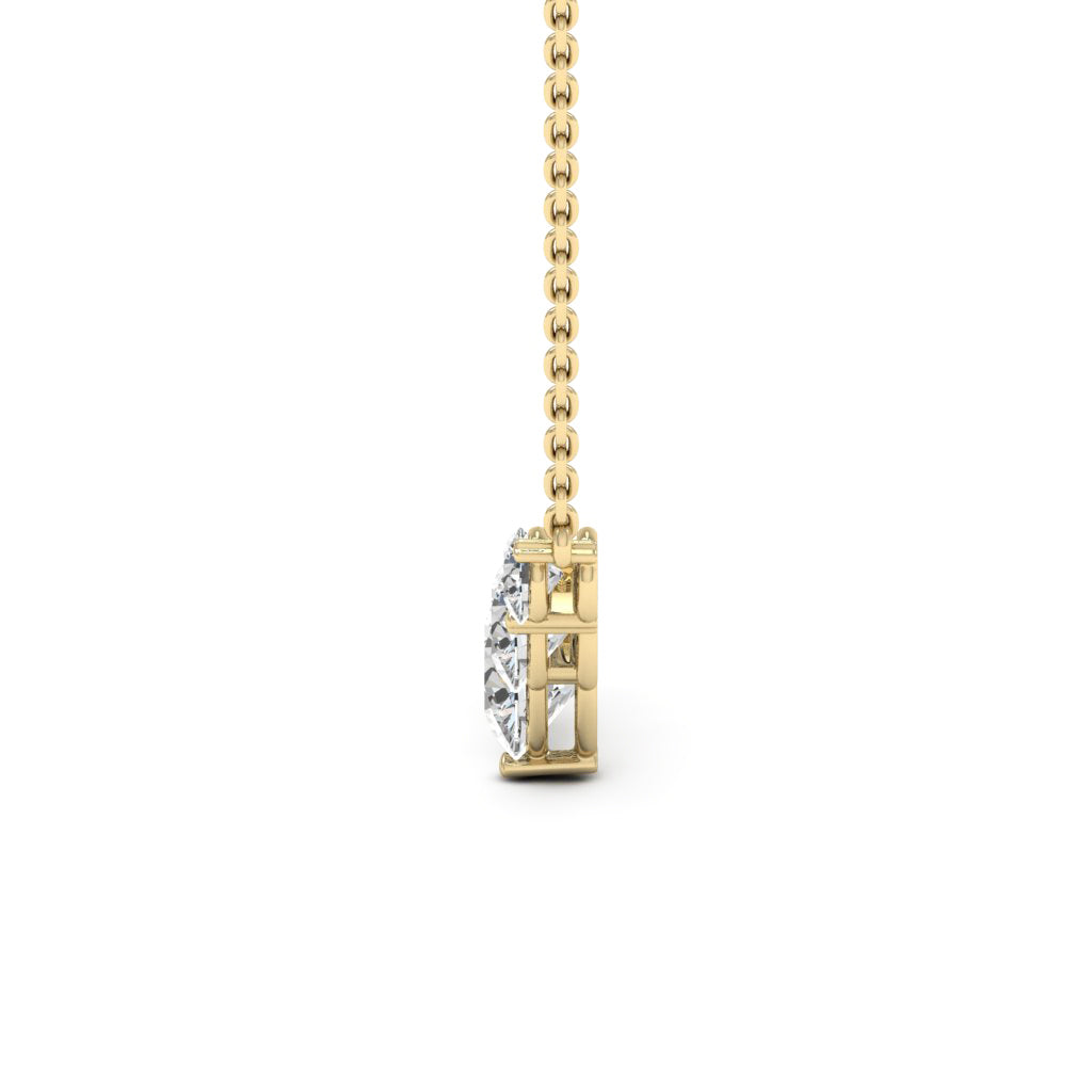 Five Stone Round Shaped Diamond Moissanite Necklace For Women