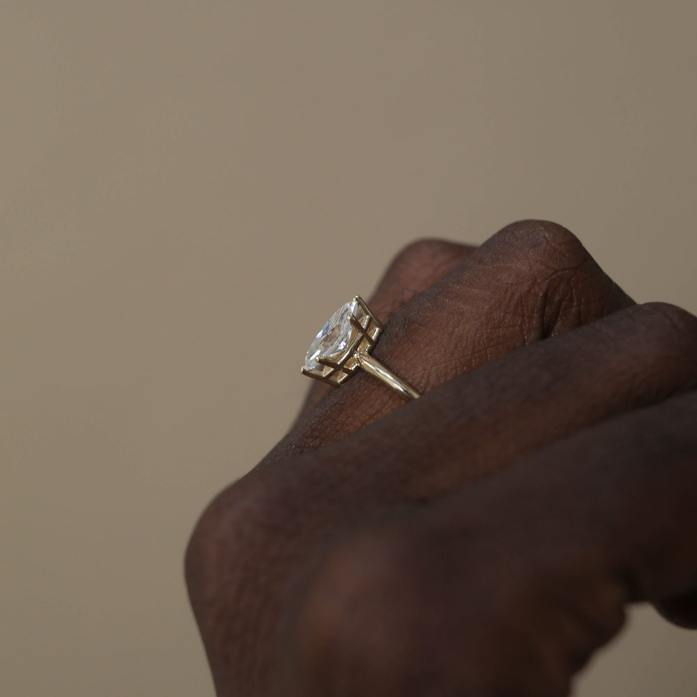 1.50CT Marquise Moissanite Solitaire Diamond Engagement Ring