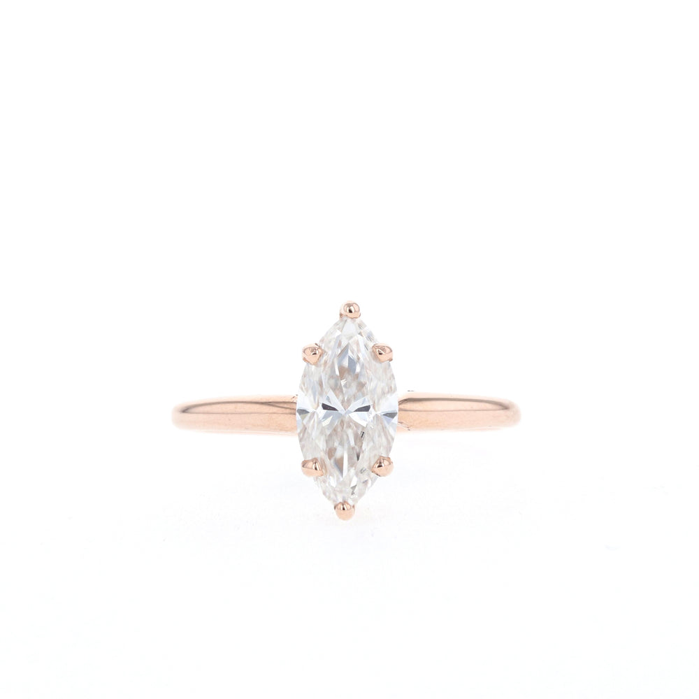 1.50CT Marquise Moissanite Solitaire Diamond Engagement Ring