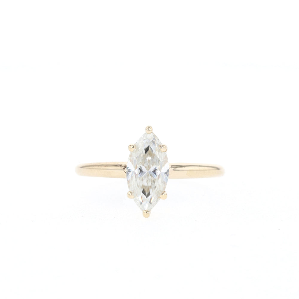 1.50CT Marquise Moissanite Solitaire Diamond Engagement Ring