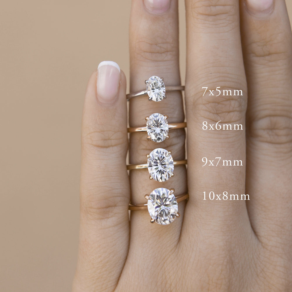 1.2CT Round Cut Solitaire Moissanite Diamond Engagement Ring