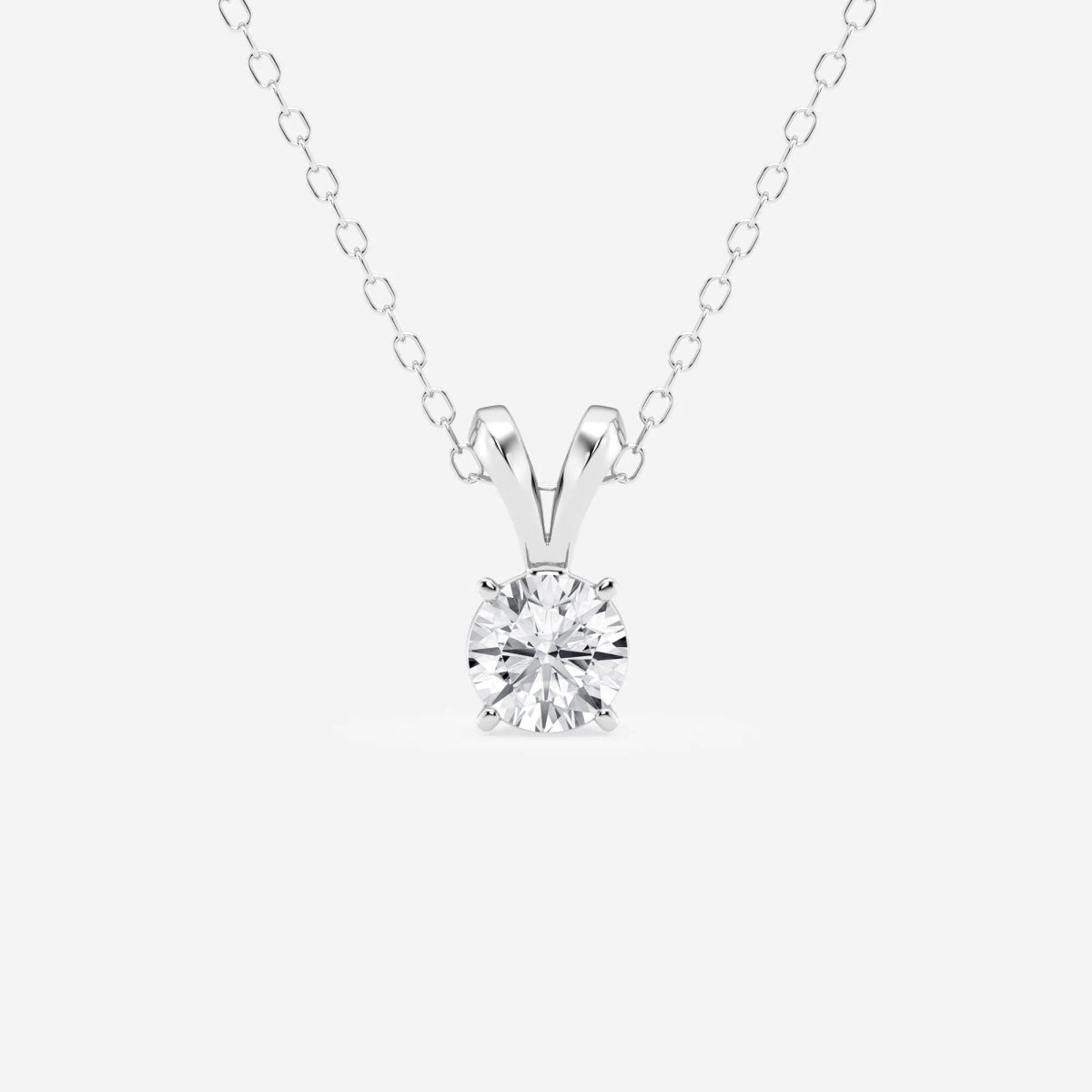 0.50 CT Round Moissanite Diamond Solitaire Necklace