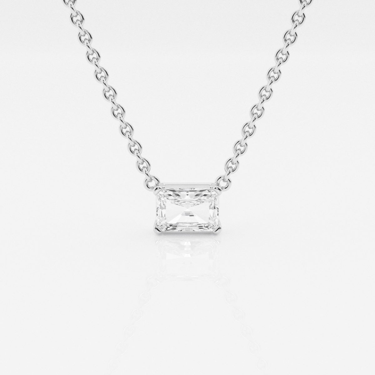 0.50 CT Radiant Moissanite Diamond Solitaire Necklace