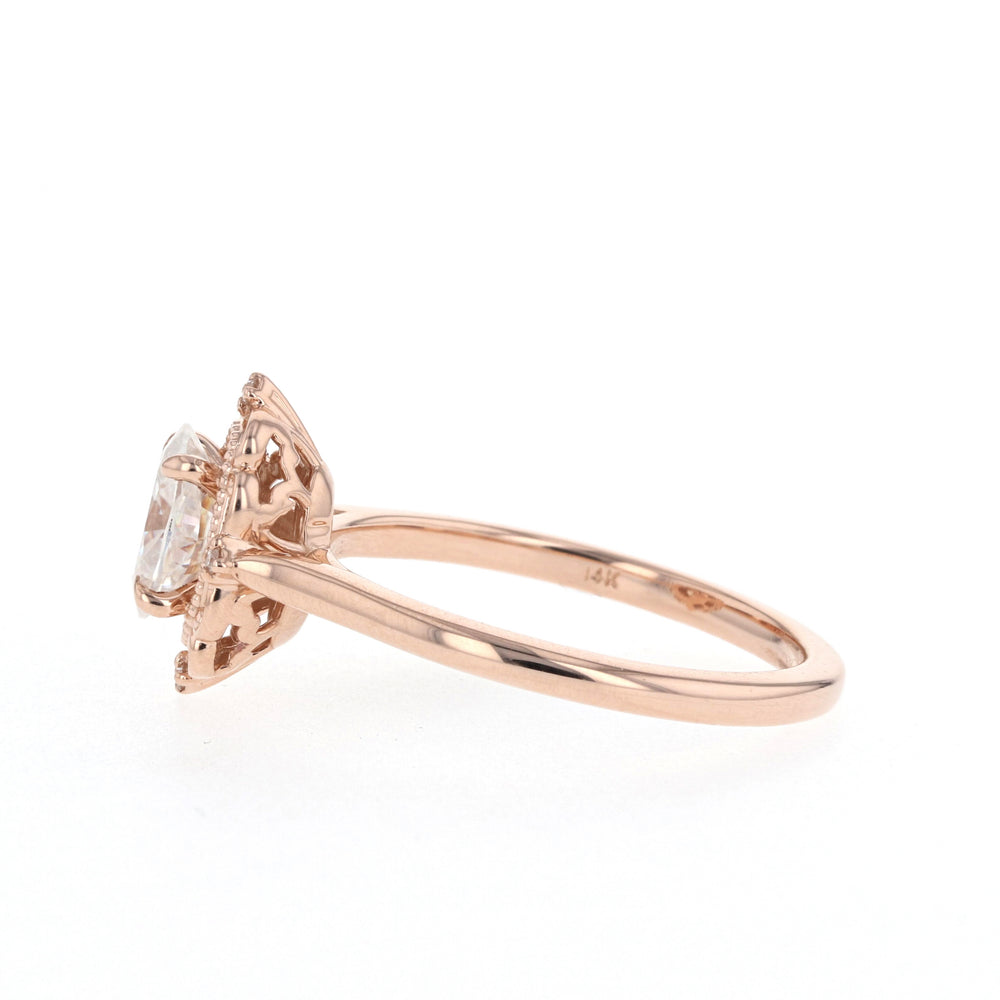 3.25CT Oval Cut Vintage Moissanite Diamond Engagement Ring