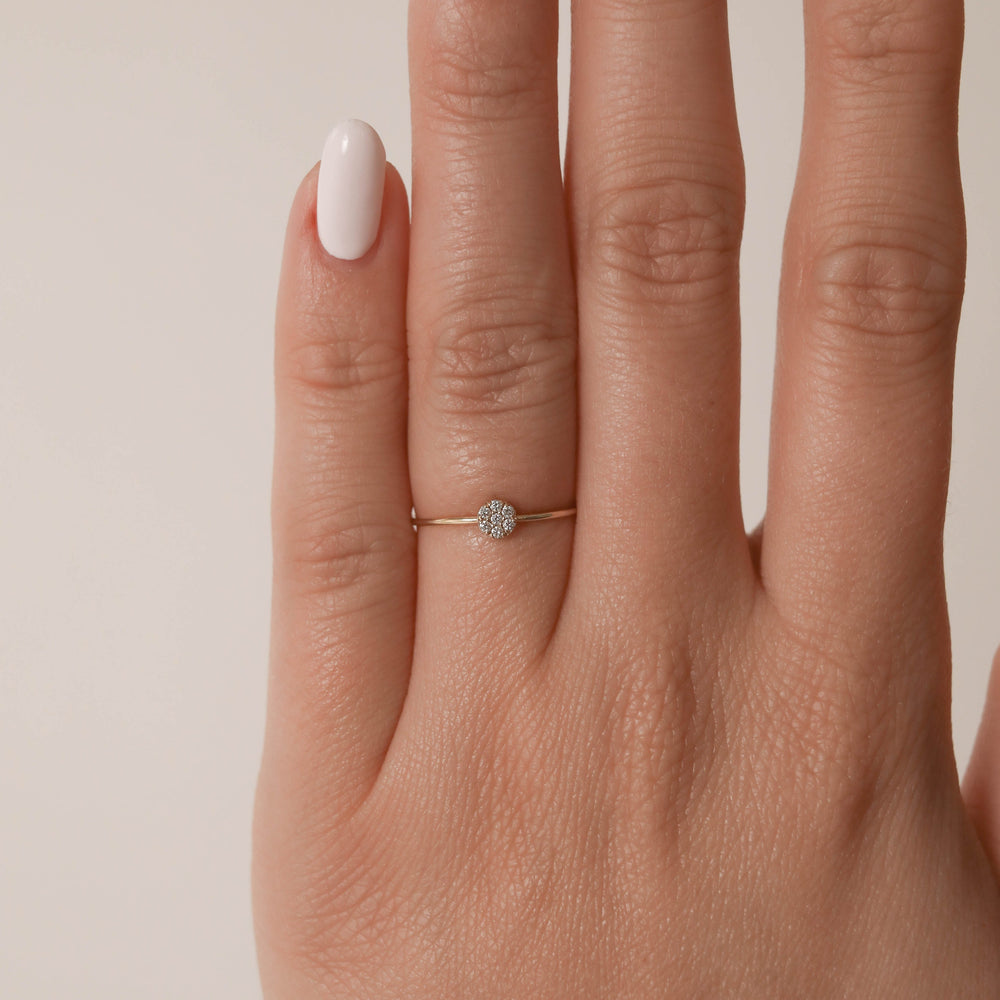 0.03ct Round Cut Unique Solitaire Moissanite Diamond Wedding Band