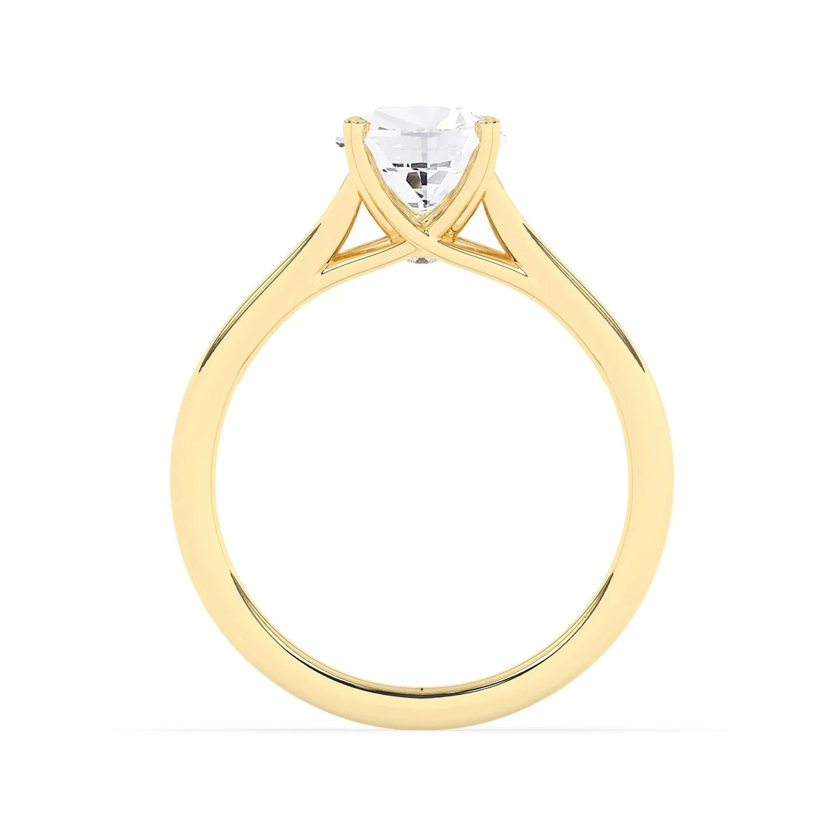 3.0 CT Pear Cut Solitaire Split Shank Setting Moissanite Engagement Ring