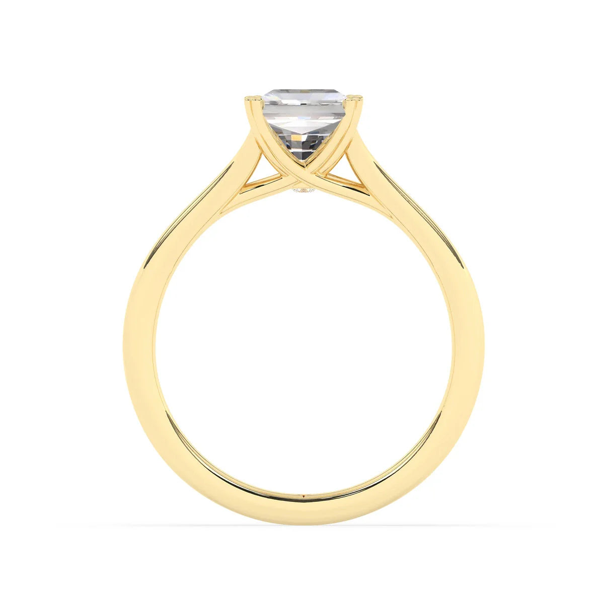 3.0CT Radiant Cut Solitaire Split Shank Setting Moissanite Engagement Ring