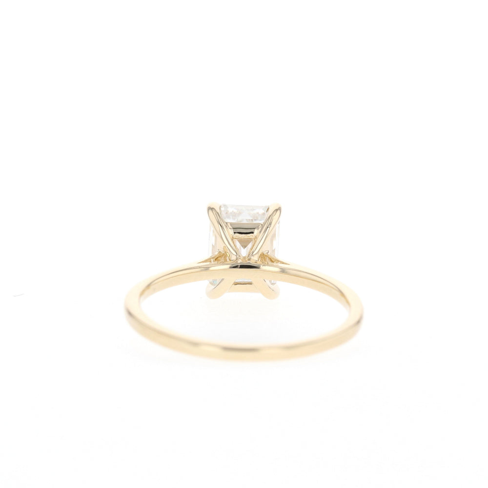 1.7ct Emerald Cut Moissanite Solitaire Diamond Engagement Ring