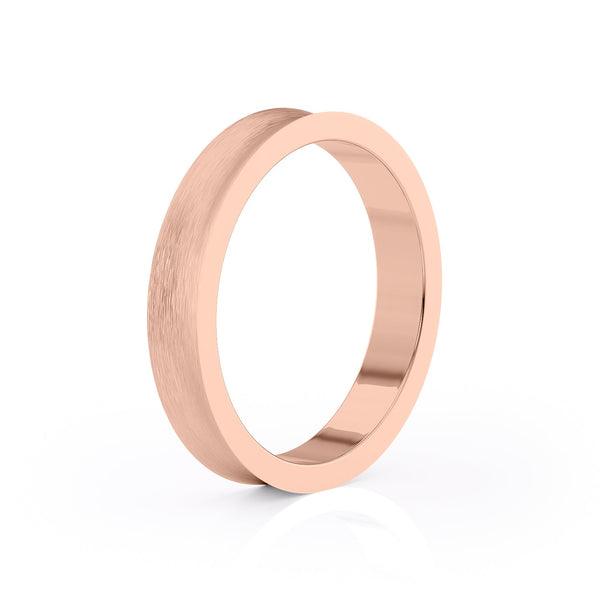 Classic Brushed Finish Wedding Band For Men