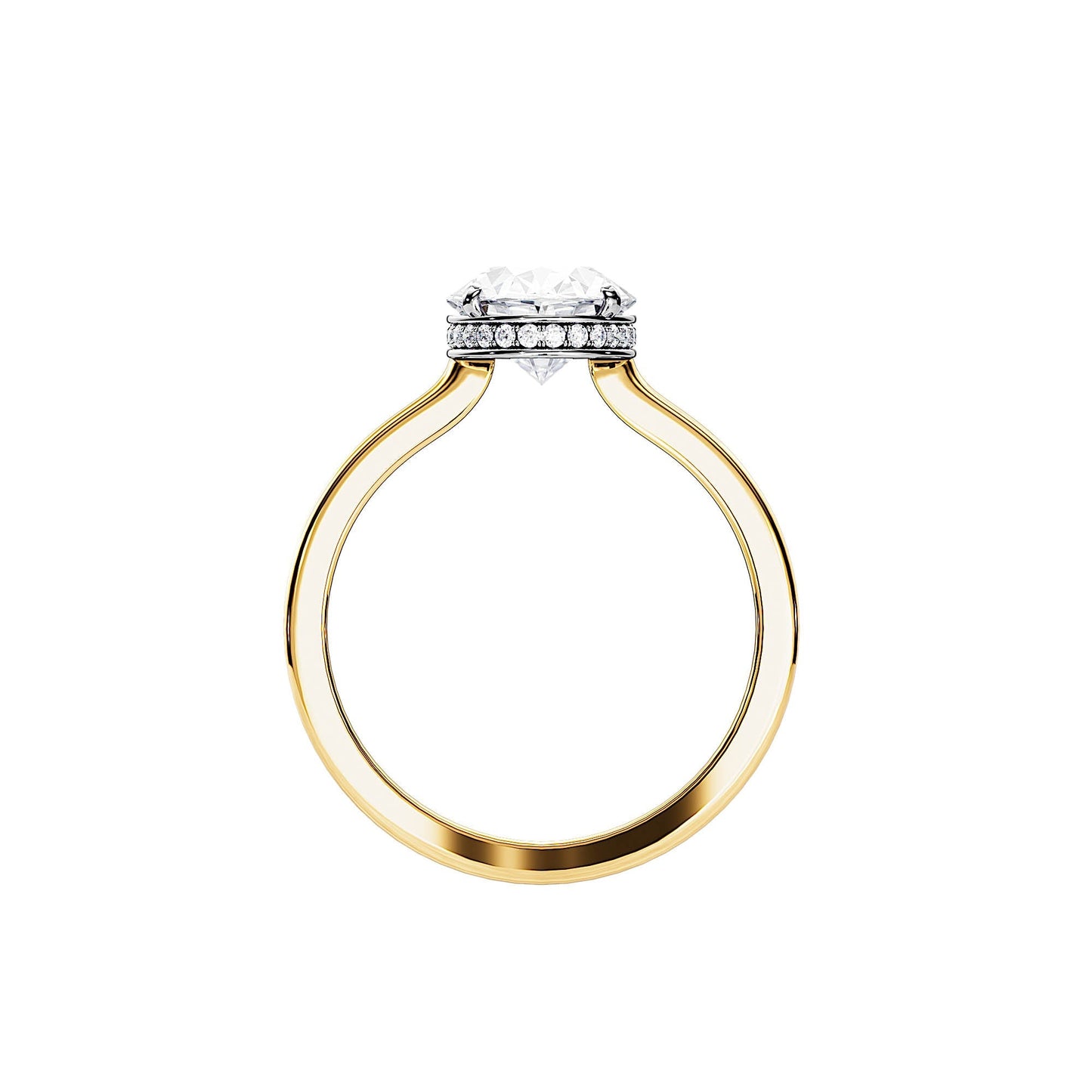 2.10 CT Oval Cut Moissanite Solitaire Engagement Ring