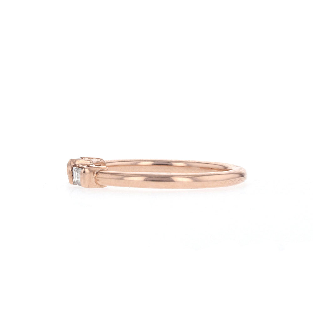 0.14ct Baguette Cut Open Moissanite Diamond Wedding Band