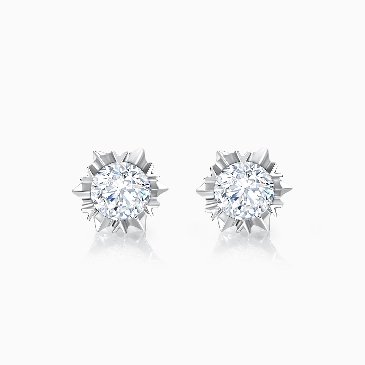 0.2CT Round Cut Solitaire Moissanite Stud Diamond Earrings