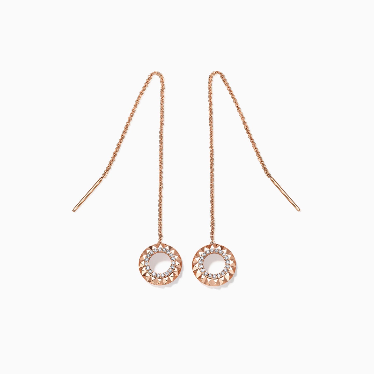 0.12CT Round Cut Micro Pave Circle Moissanite Diamond Earrings For Women