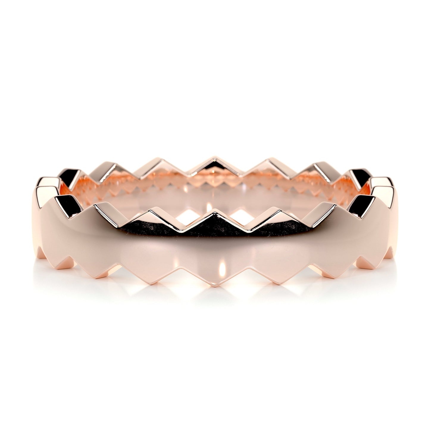 Hexagon Form Polished Finish Classic Men's Band