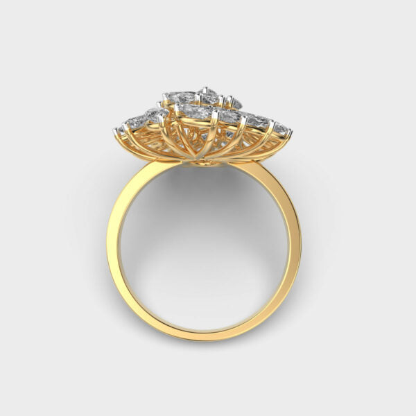 Marquise Cut Moissanite Cocktail Diamond Wedding Ring