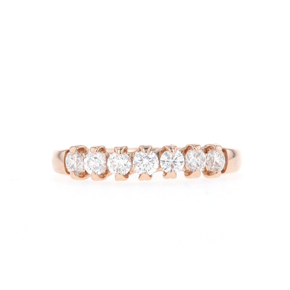 3.0ct Round Brilliant Moissanite Diamond 7 Stone Wedding Band