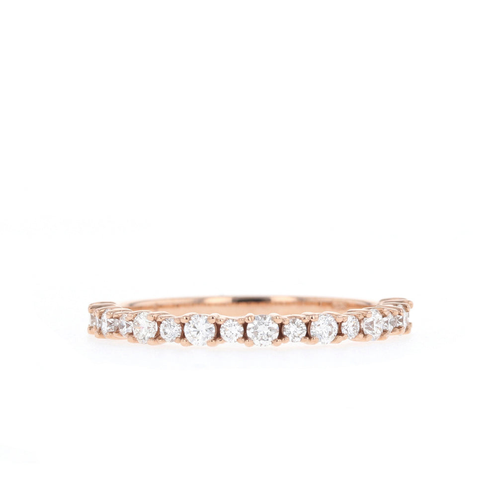 0.39ct round Brilliant Cut Moissanite Diamond Half Eternity Wedding Ring