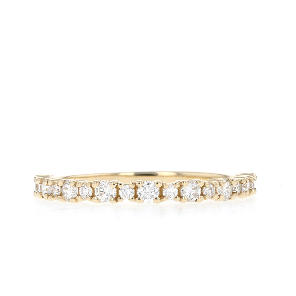 0.39ct round Brilliant Cut Moissanite Diamond Half Eternity Wedding Ring
