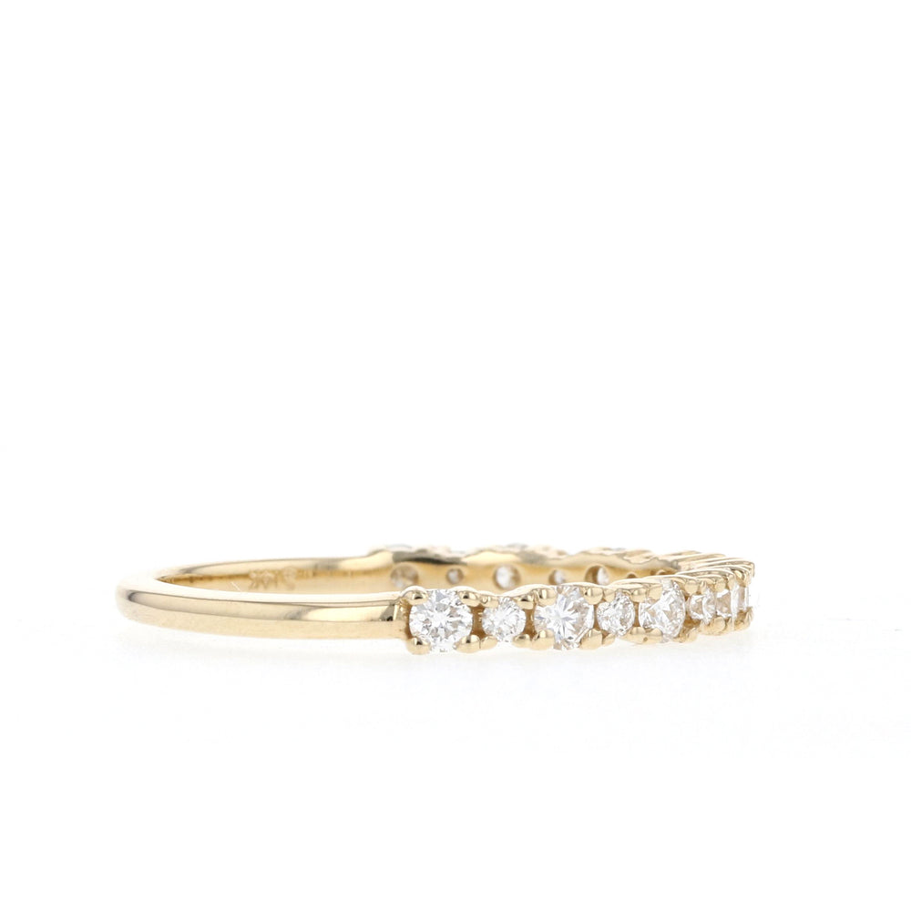 0.39ct round Brilliant Cut Moissanite Diamond Half Eternity Wedding Ring