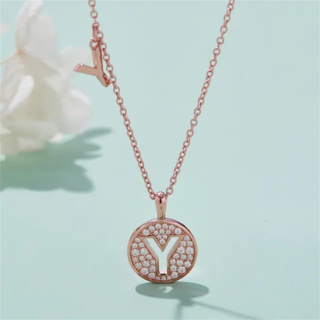 \ Y \" Letter Moissanite Diamond Necklace for Women"