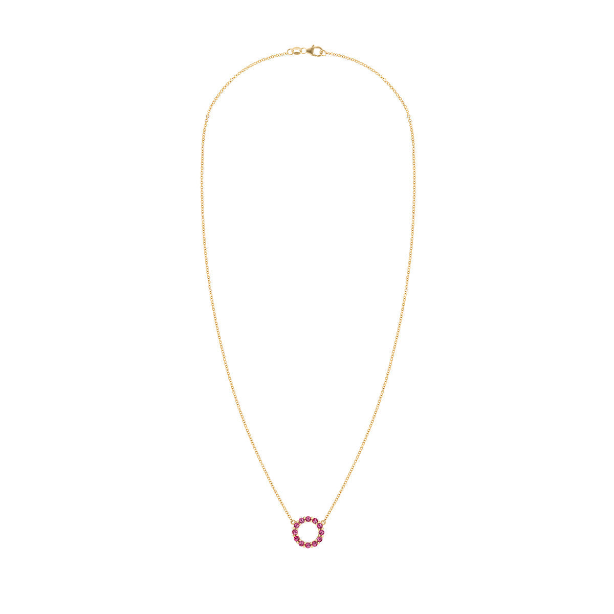 1.20TCW Round Open Circle Moissanite July Birthstone Necklace