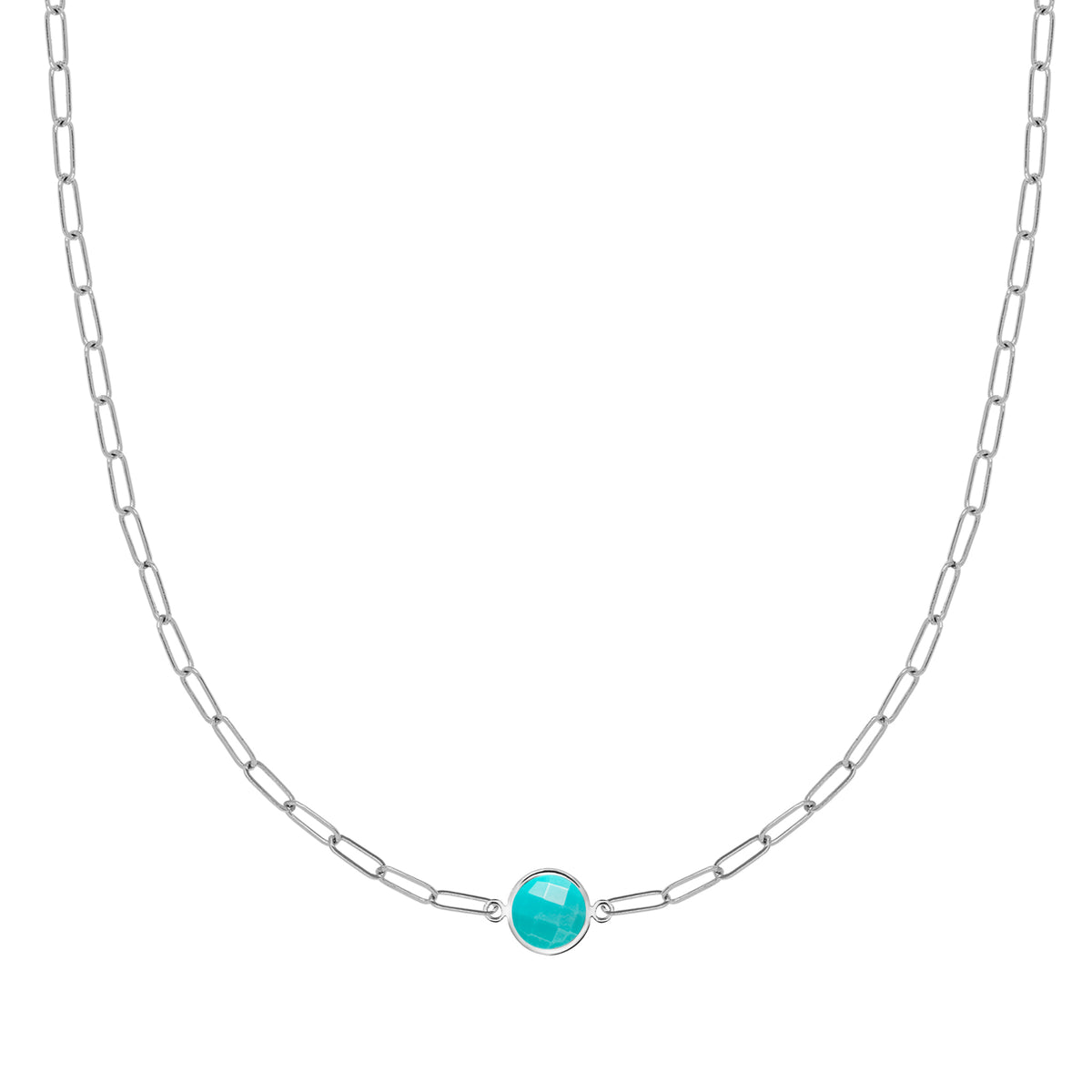 0.84TCW Round Cut Solitaire Moissanite November Birthstone Necklace