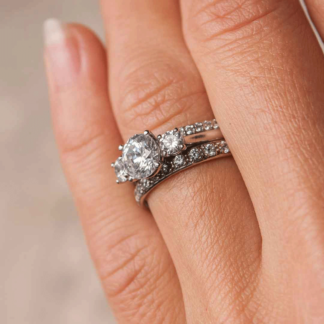 Round Brilliant Cut Half Eternity Wedding Band
