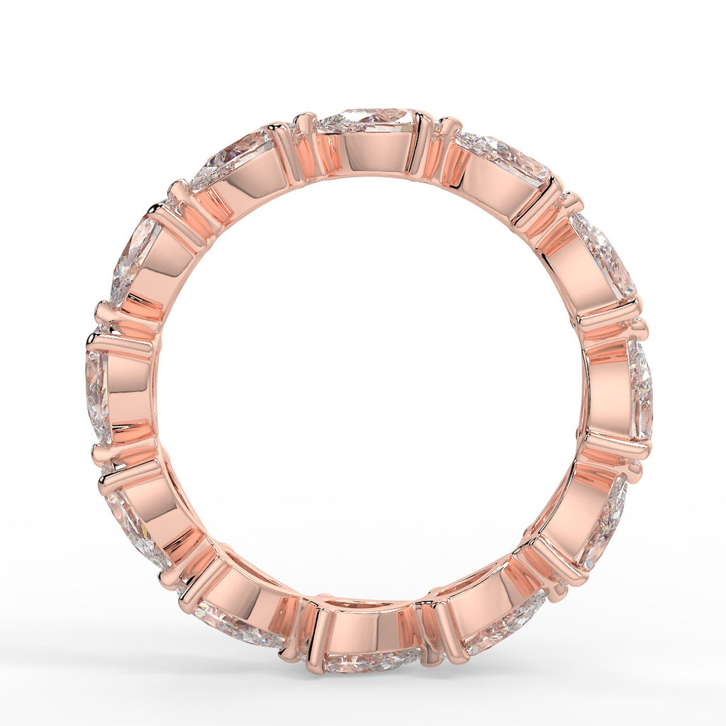 2.40 TCW Pear Moissanite Full Eternity Wedding Band