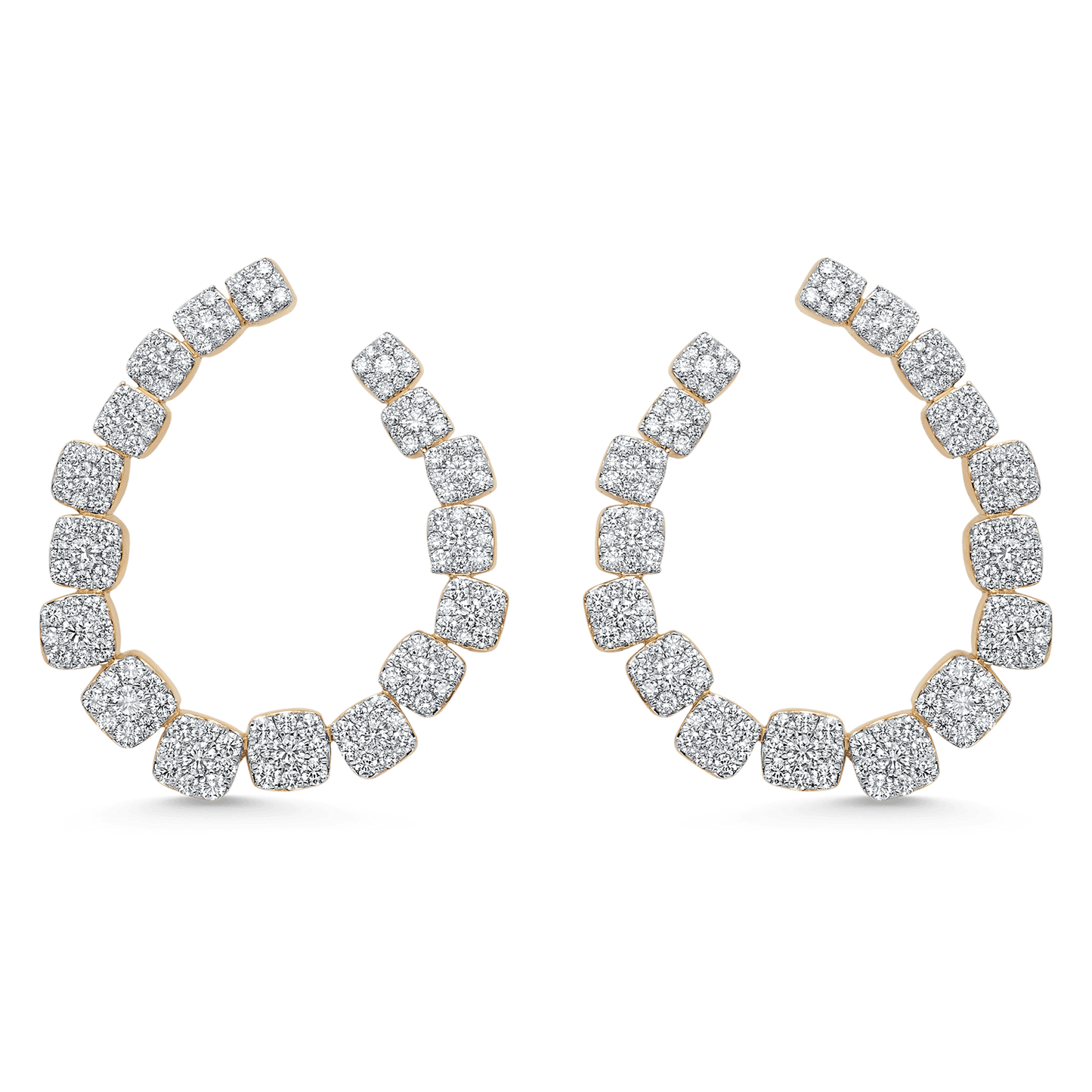 3.81 TCW Round Moissanite Diamond Hoop Earrings