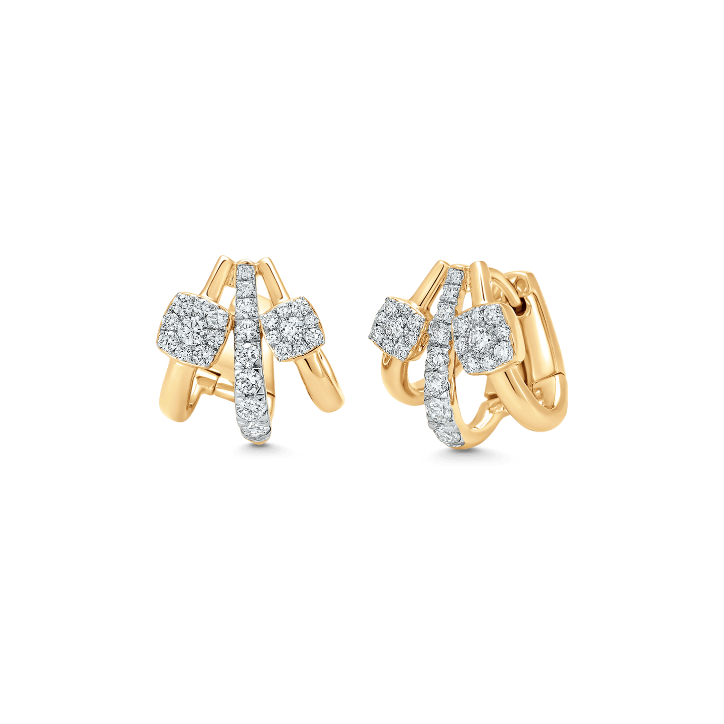 0.75 TCW Round Moissanite Diamond Ear Cuff Earrings