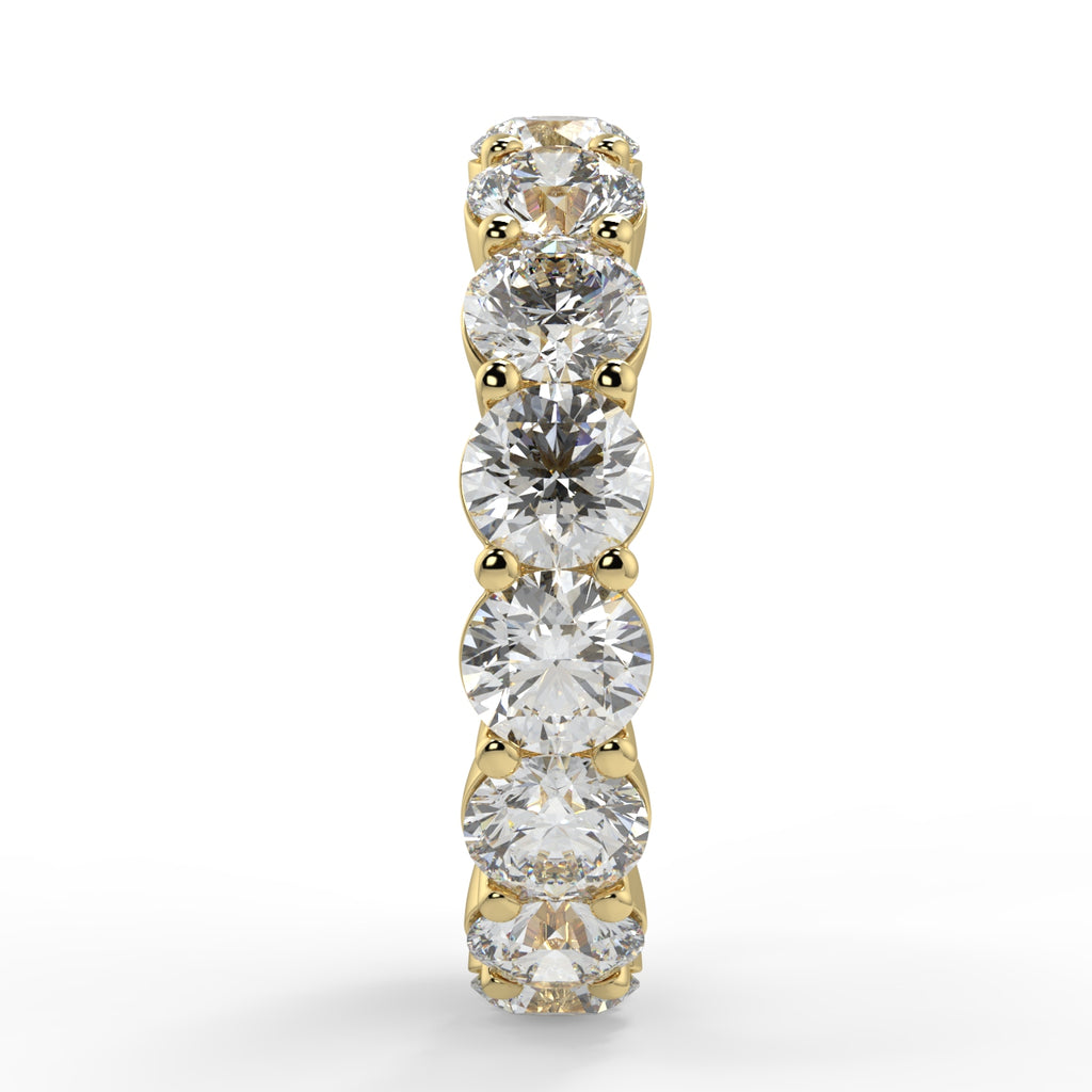3.84 TCW Round Moissanite Shared Prongs Setting Wedding Band