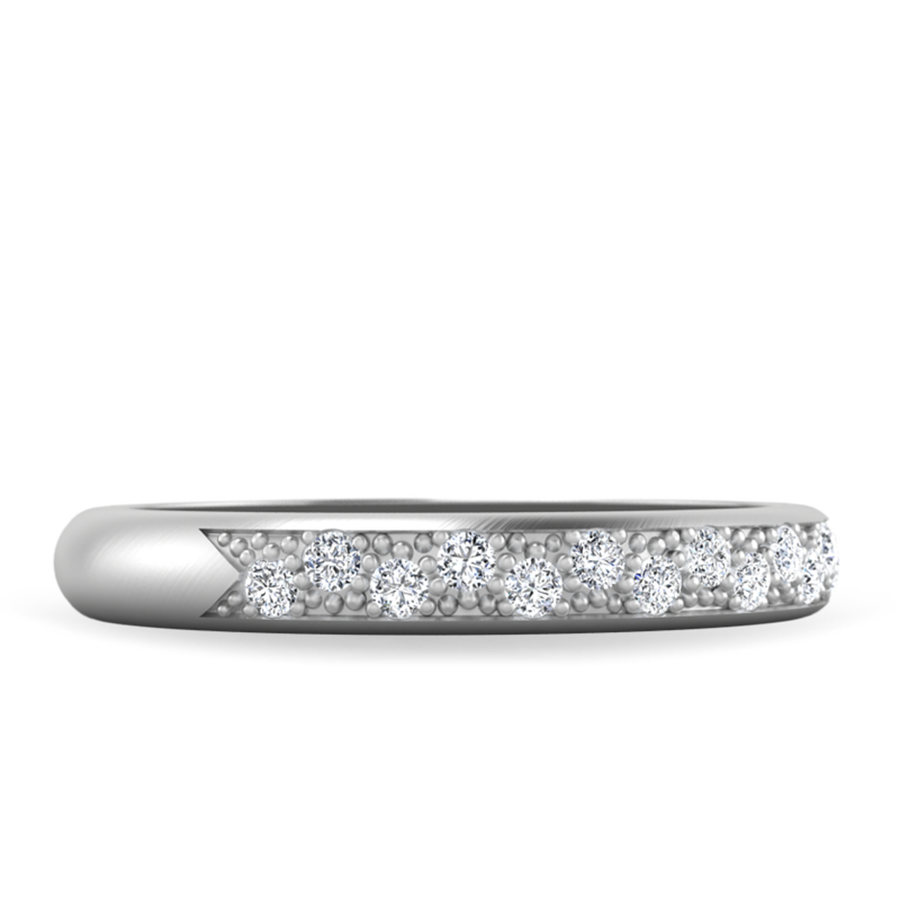 Round Brilliant Cut Half Eternity Wedding Band